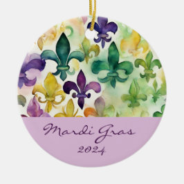 Adorno De Cerámica Mardi Gras