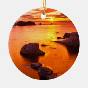 Adorno De Cerámica Marea Naranja, puesta de sol, California