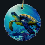 Adorno De Cerámica Marea Turtle Ocean Marine Life Beach Animales de l<br><div class="desc">Marea Turtle Ocean Marine Life Beach Animales de la Naturaleza</div>