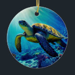 Adorno De Cerámica Marea Turtle Ocean Marine Life Beach Animales de l<br><div class="desc">Marea Turtle Ocean Marine Life Beach Animales de la Naturaleza</div>