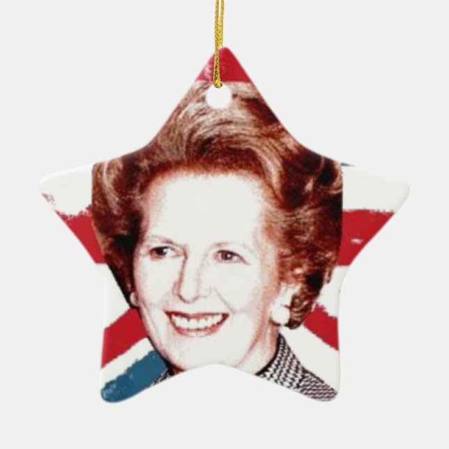 ADORNO DE CERÁMICA MARGARET THATCHER UNION JACK (Frente)
