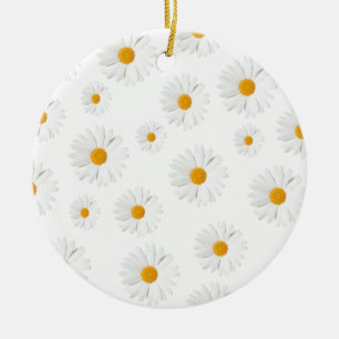 Adorno De Cerámica Margarita, margarita - diseño floral precioso