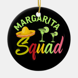 Adorno De Cerámica Margarita Squad Funny Cinco de Mayo Mujeres