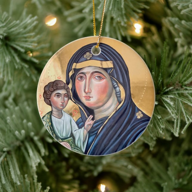 Adorno De Cerámica Maria Advocata Nostra (Árbol)