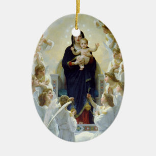 Adorno De Cerámica Maria con ángeles - Regina Angelorum
