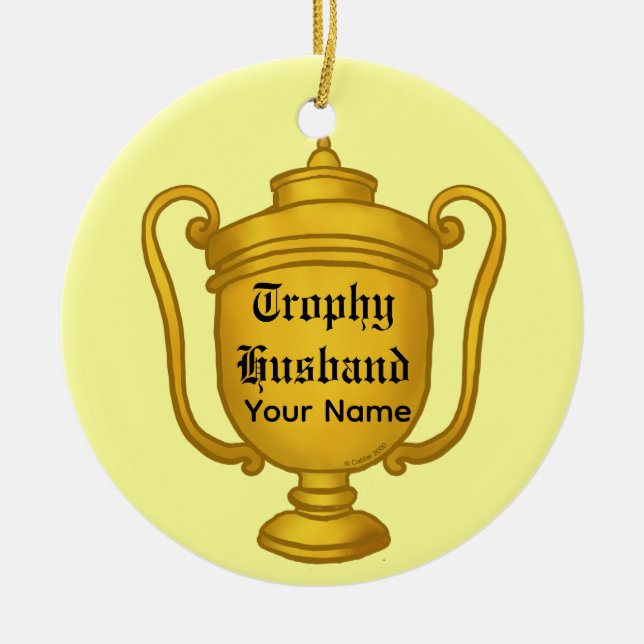 Adorno De Cerámica Marido Trofeo (Frente)