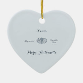 Adorno De Cerámica Marie Antoinette Boda Rococo Dusty Blue