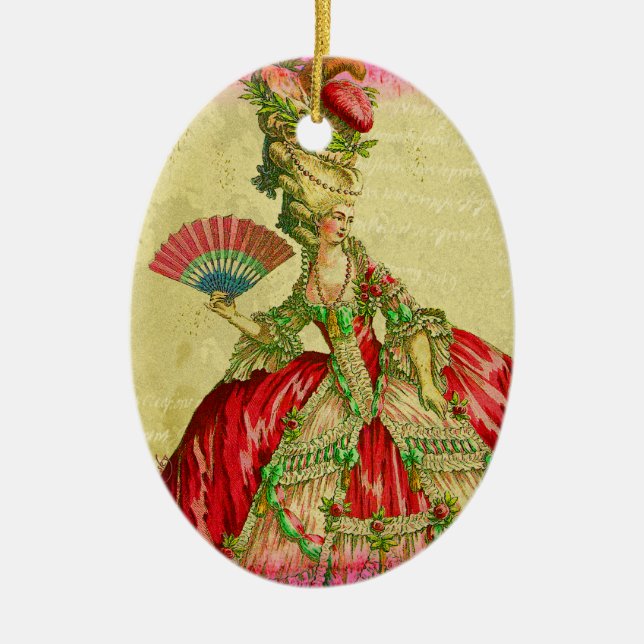 Adorno De Cerámica Marie Antoinette Keepsake Ornament (Frente)