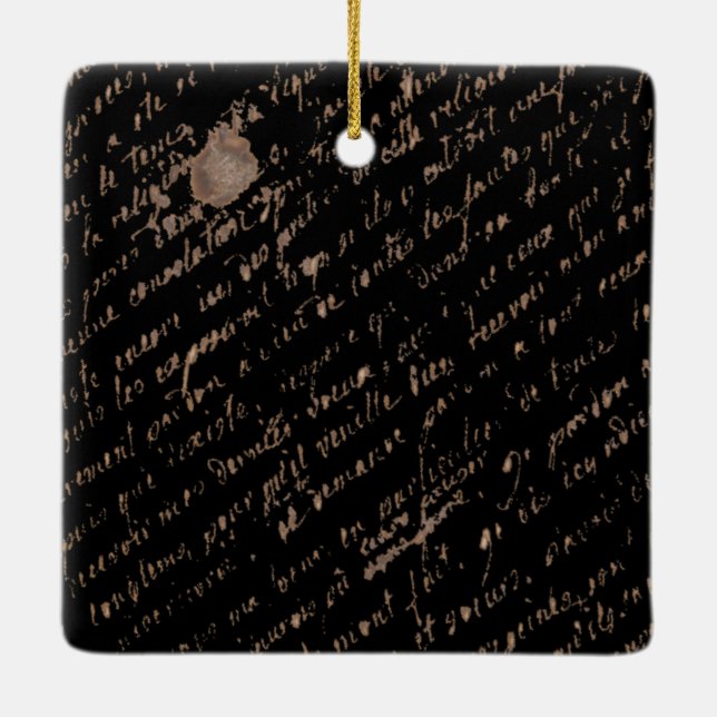 Adorno De Cerámica Marie Antoinette - Monogramo - Monograma real (Reverso)