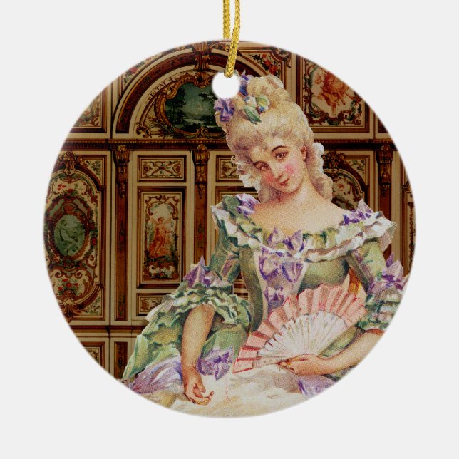 Adorno De Cerámica Marie Antoinette Ornament Navidades (Frente)
