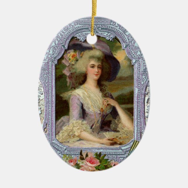 Adorno De Cerámica Marie Antoinette Regalo de Navidad (Frente)