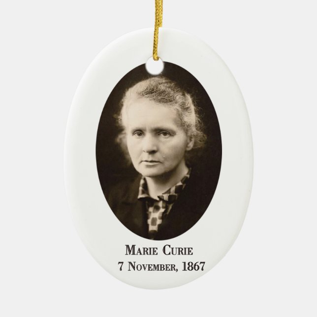 Adorno De Cerámica Marie Curie (Frente)