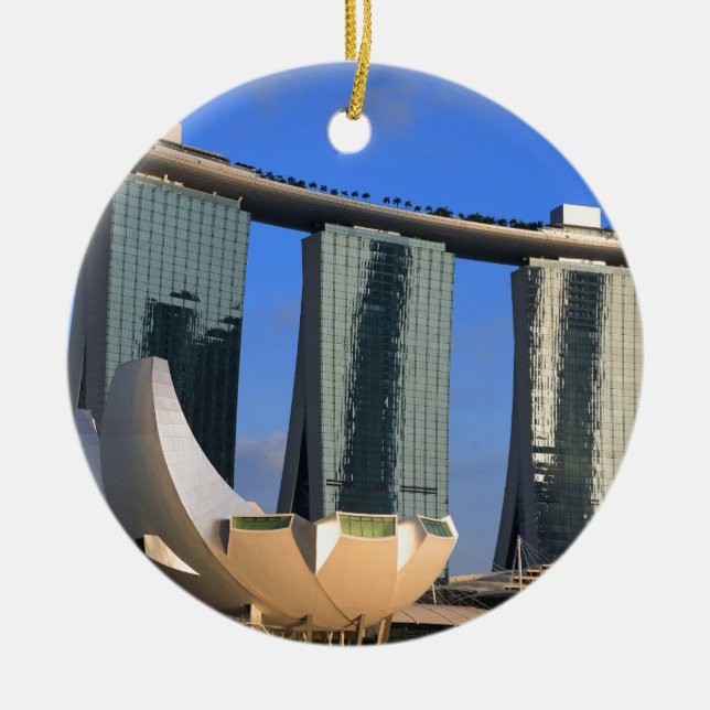 Adorno De Cerámica Marina Bay Sands Singapore (Frente)
