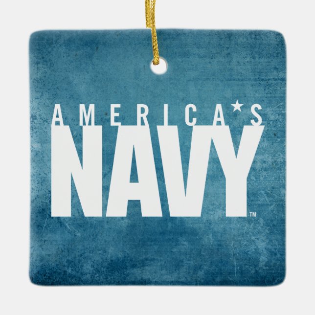 Adorno De Cerámica Marina de Estados Unidos | Armada estadounidense (Anverso)