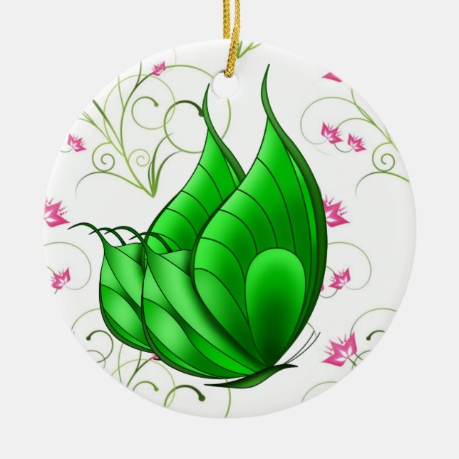 Adorno De Cerámica Mariposa (Frente)