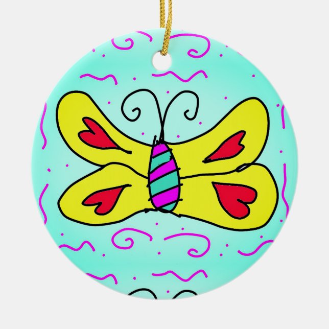 Adorno De Cerámica mariposa (Frente)