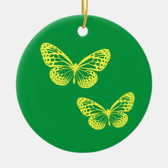 Adorno De Cerámica Mariposa amarilla (Frente)