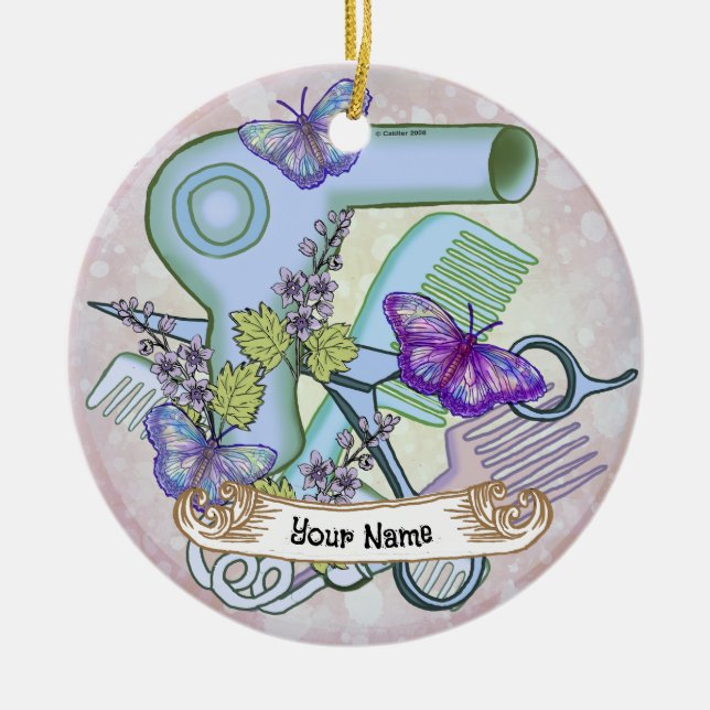 Adorno De Cerámica Mariposa Beautician (Frente)