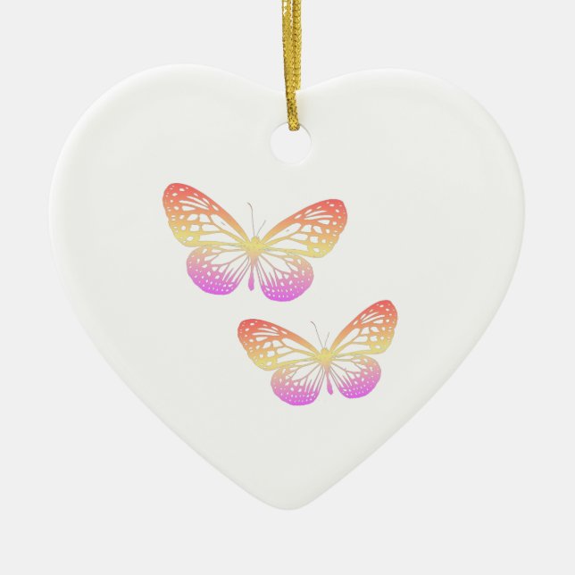 Adorno De Cerámica Mariposa colorida (Frente)