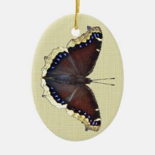 Adorno De Cerámica Mariposa de capa de luto - Antiopa ninfalis