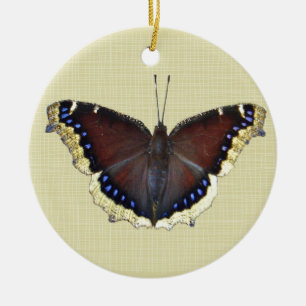 Adorno De Cerámica Mariposa de capa de luto - Antiopa ninfalis