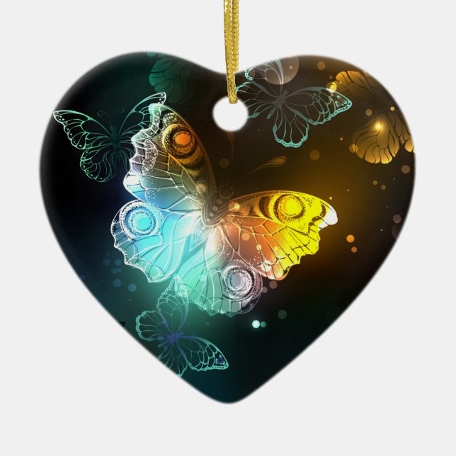 Adorno De Cerámica Mariposa luminosa y mariposas nocturnas (Frente)