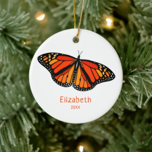 Adorno De Cerámica Mariposa monarca personalizada