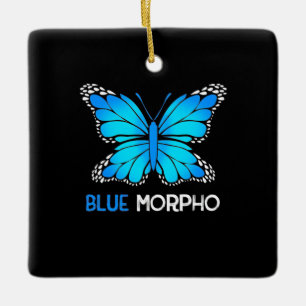 Adorno De Cerámica Mariposa morfa azul