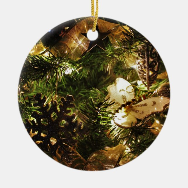 Adorno De Cerámica Mariposa navidad (Frente)