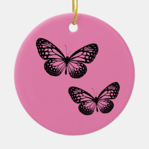 Adorno De Cerámica Mariposa negra