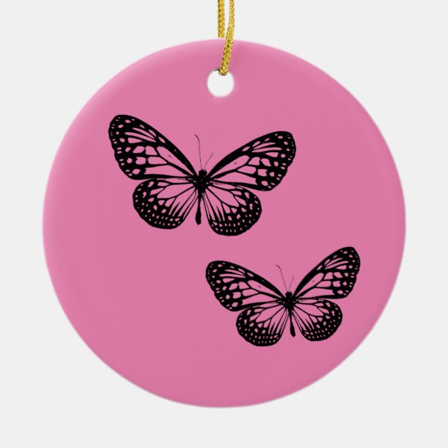 Adorno De Cerámica Mariposa negra (Frente)