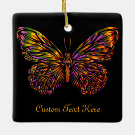 Adorno De Cerámica Mariposa Neon Rainbow personalizada