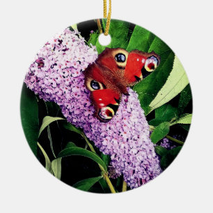 Adorno De Cerámica Mariposa roja