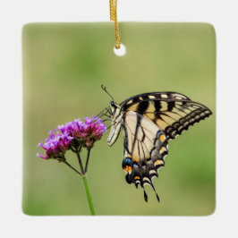 Adorno De Cerámica Mariposa Swallowtail del Tigre del Este