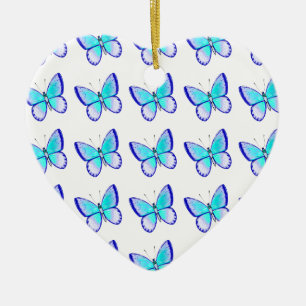 Adorno De Cerámica Mariposas azules bonitas