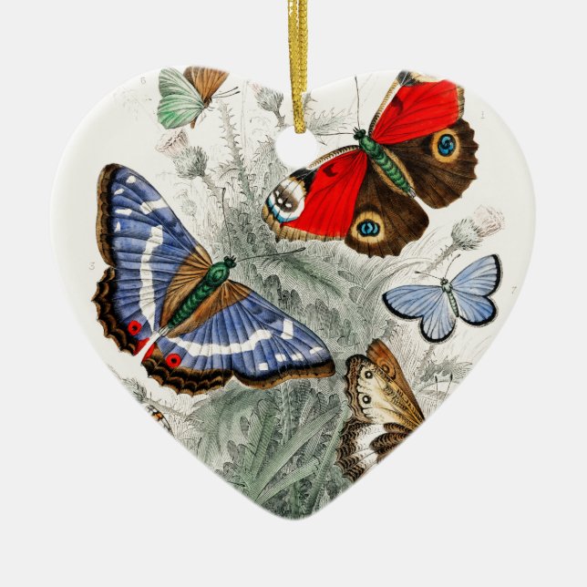 Adorno De Cerámica Mariposas de época (Frente)