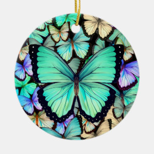 Adorno De Cerámica Mariposas Pastel