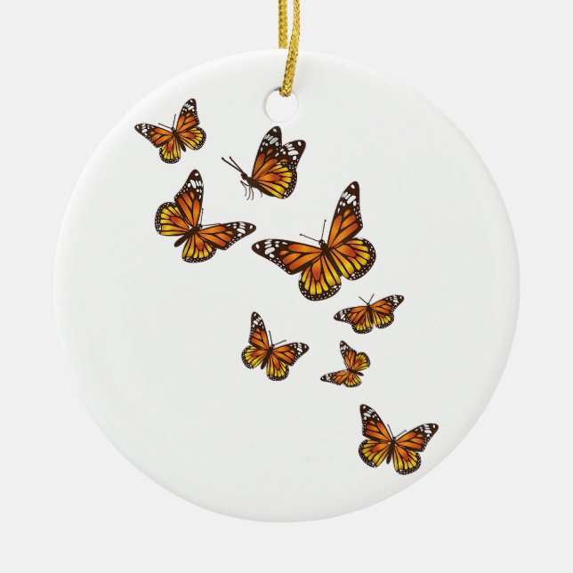 Adorno De Cerámica Mariposas voladoras - Butterfly Lover Gardener Ent (Frente)