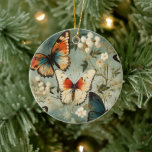Adorno De Cerámica Mariposas y flores de época coloridas (5)<br><div class="desc">Añada un toque de encanto original al jardín a su decoración de vacaciones con este exquisito adorno. Las mariposas vibrantes y las flores delicadas cobran vida en un estilo de inspiración vintage,  creando una pieza realmente encantadora. ¡Elige los tuyos!</div>