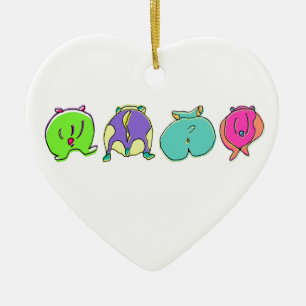 Adorno De Cerámica Marismas de Hamster coloridas