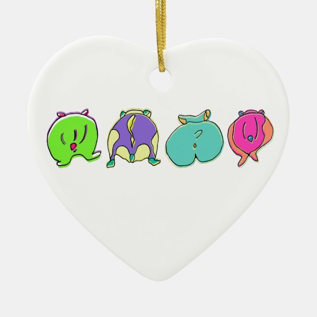 Adorno De Cerámica Marismas de Hamster coloridas (Frente)