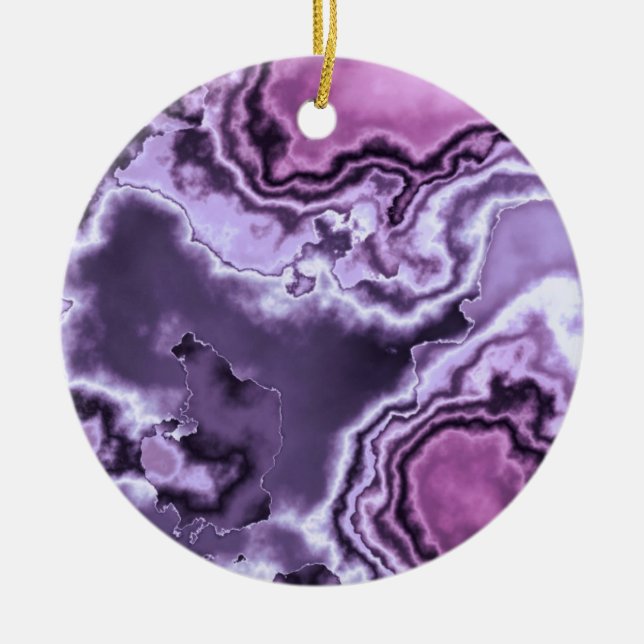 Adorno De Cerámica Mármol Amethyst 2 (Frente)