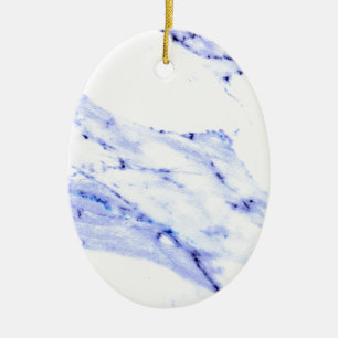Adorno De Cerámica Mármol azul y blanco