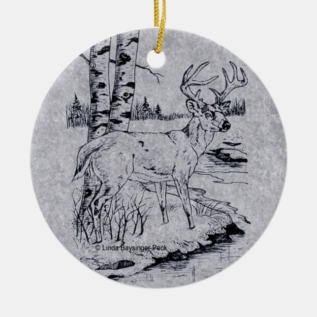 Adorno De Cerámica Mármol redondo de la cala del dólar falso (Frente)