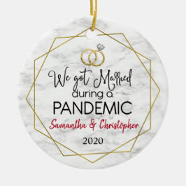 Adorno De Cerámica Married During A Pandemic Christmas Together