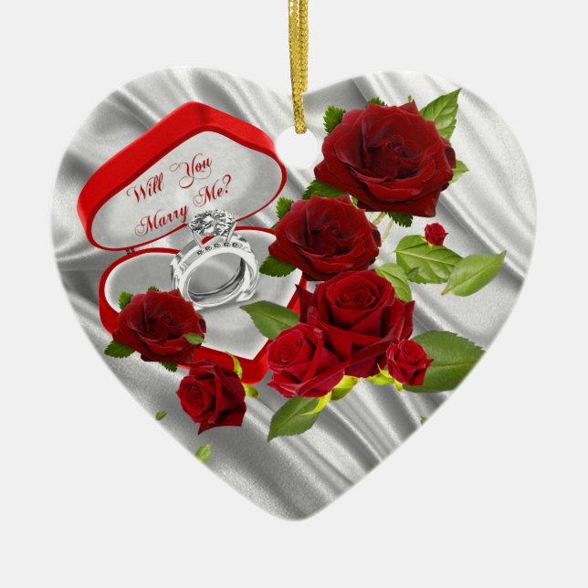 Adorno De Cerámica Marry me Keepsake Ornament (Frente)