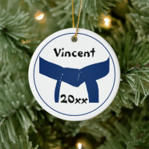 Martial Arts Dark Blue Belt con fecha