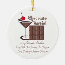 Adorno De Cerámica Martini de chocolate