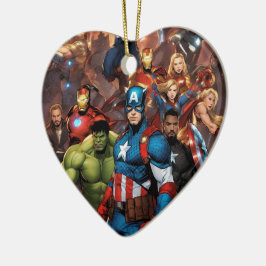 Adorno De Cerámica Marvel Heart