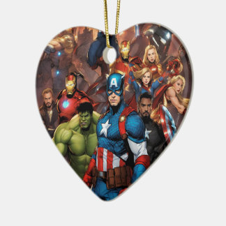 Adorno De Cerámica Marvel Heart